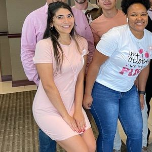 AQUA Pink Midi Dress